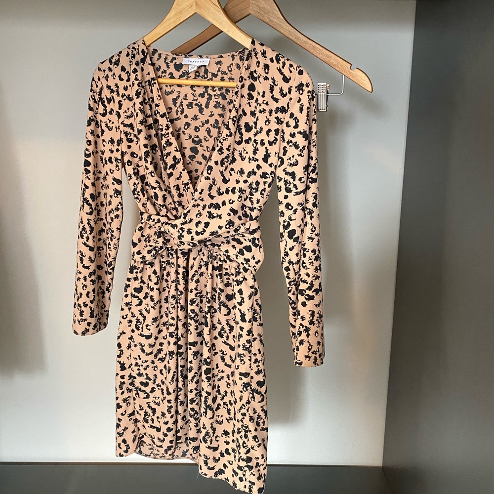 Topshop long sleeve mini dress